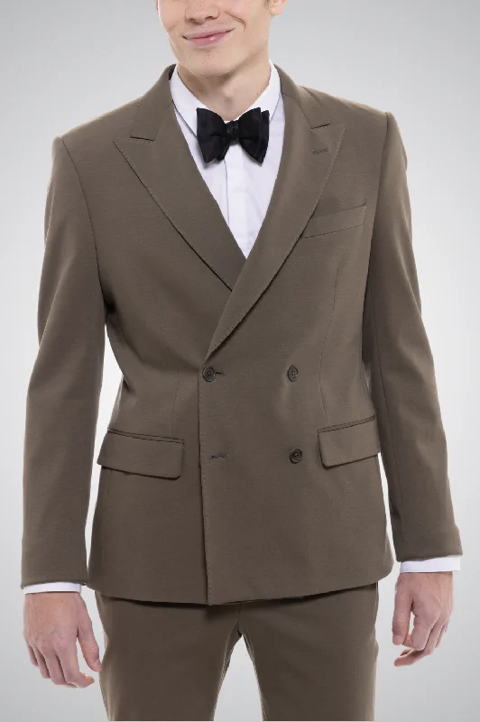 men's summer wedding tuxedo suit -James Fitted Double Breast Blazer