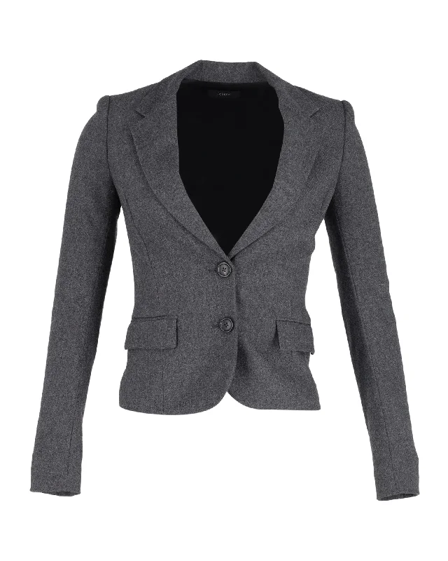 men's slim fit suit jackets -Joseph Suit Jacket in Grey Cotton