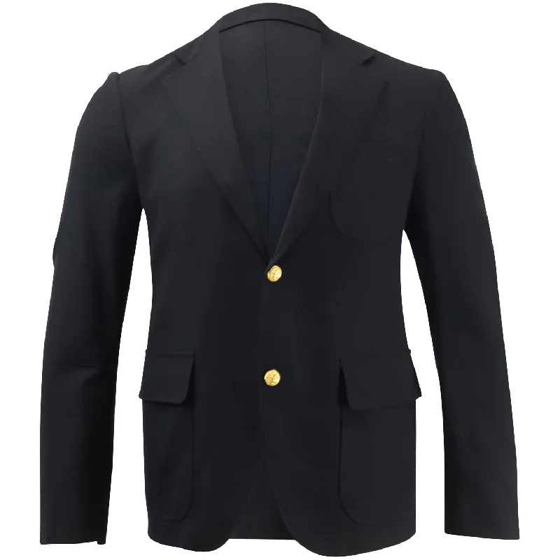 men's classic style tuxedo -Junya Watanabe Single Breasted Blazer in Black Cotton