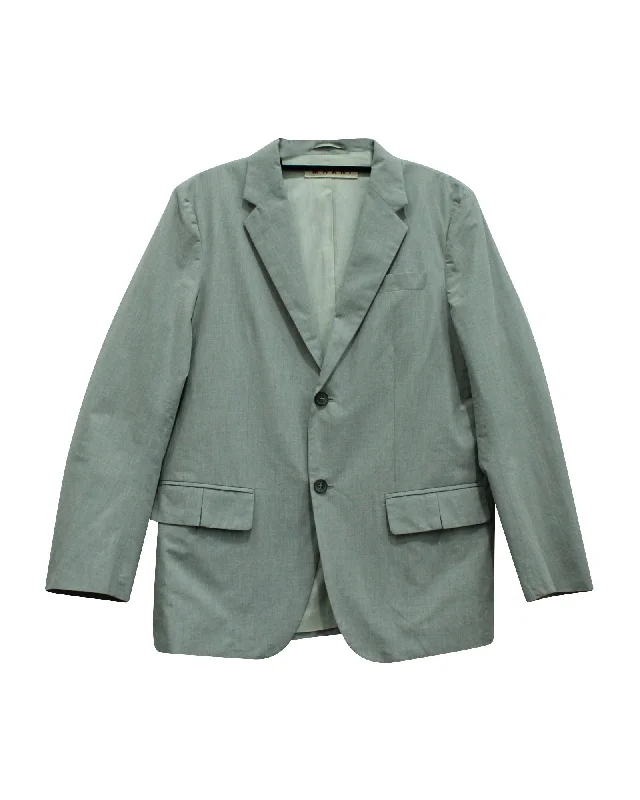 men's wedding suit rental -Marni Blazer Suit and Trousers in Grey Cotton