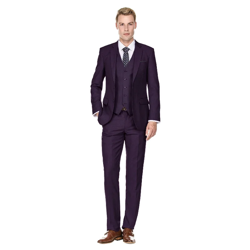 men's formal jackets for weddings -Men's Signature 3-Piece Slim Fit Suits