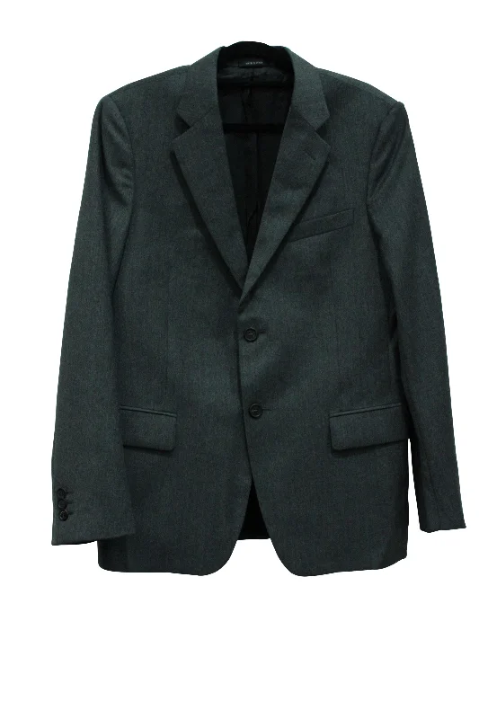 men's black formal suits -Miu Miu Blazer Jacket & Trousers Suit in Black Virgin Wool