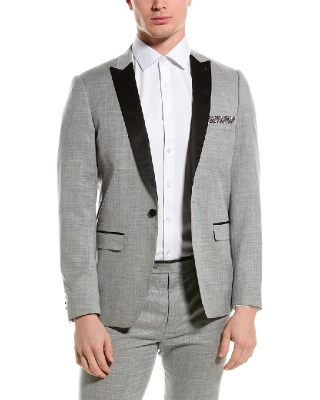 men's lightweight summer suits -Paisley & Gray Grosvenor Slim Peak Tuxedo Jacket