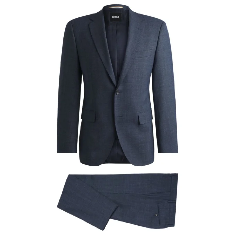 men's lightweight summer suits -Regular-fit suit in micro-patterned stretch fabric