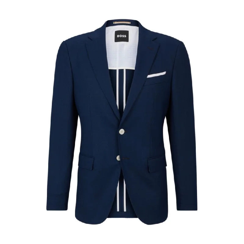 men's tailored suit sale -Slim-fit jacket in a hopsack-weave wool blend