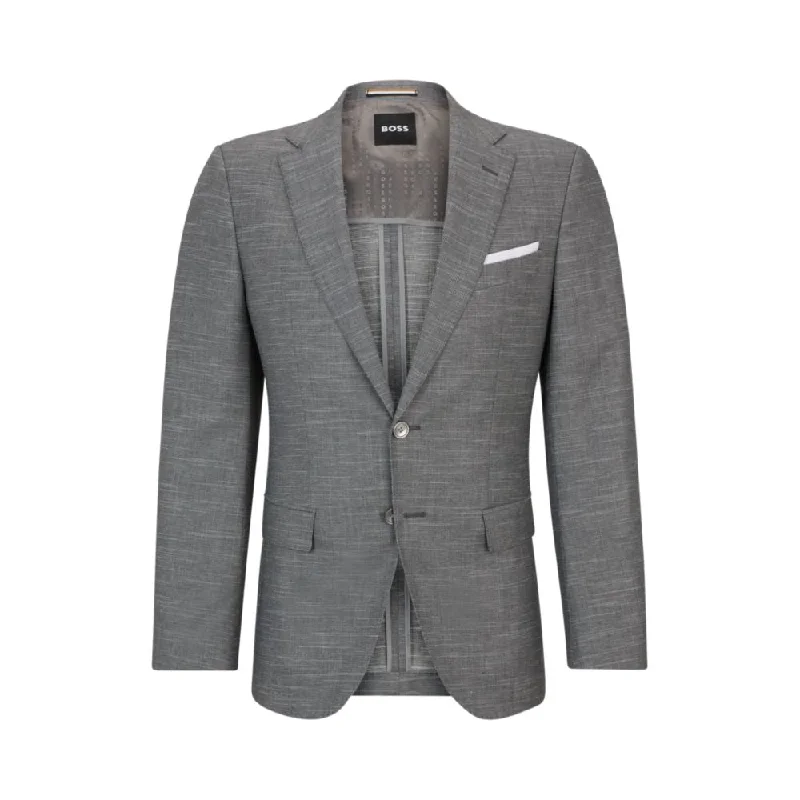 men's stylish tuxedo with waistcoat -Slim-fit jacket in a patterned wool blend