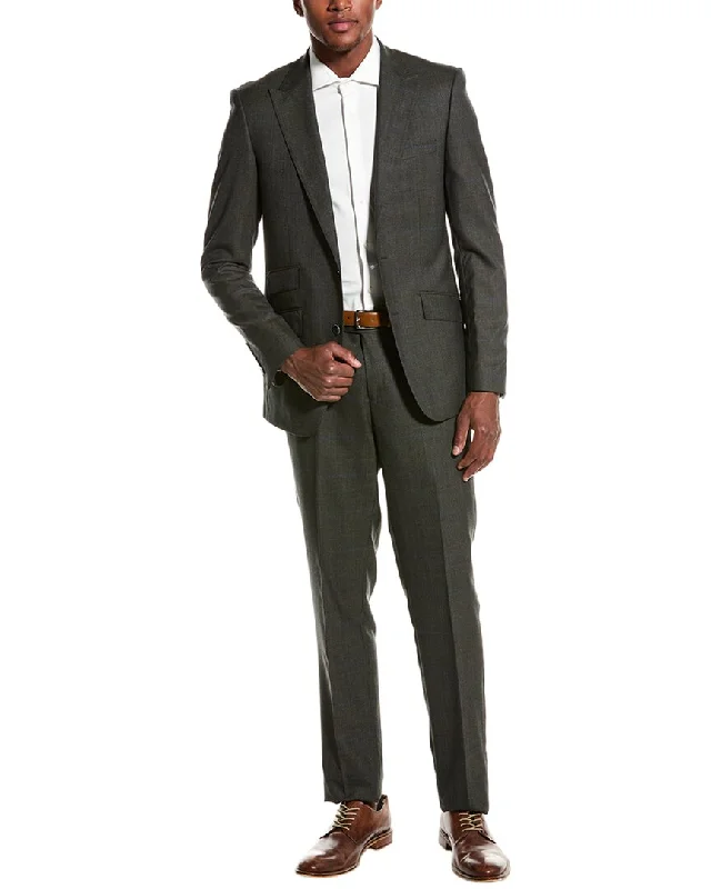 men's slim fit suit -Zanetti 2pc Wool Suit