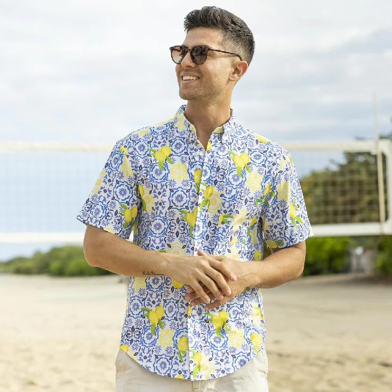 men's shirts with collar-Amalfi Coast – KUNUFLEX Short Sleeve Shirt