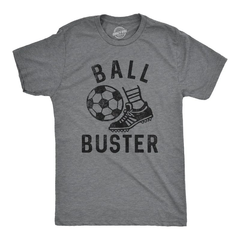 men's colorful checkered shirts-Ball Buster Soccer Men's T Shirt