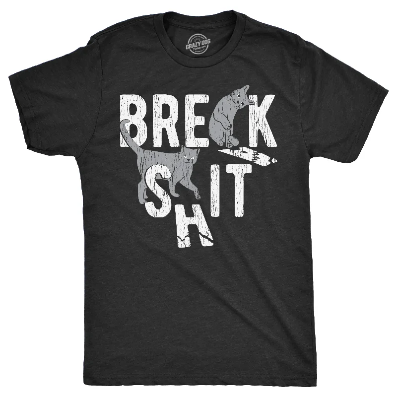 men's shirts with stylish prints-Break Shit Men's T Shirt