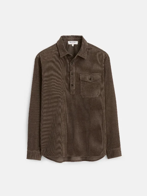 men's western shirts-Carter Popover Shirt in Fine Wale Corduroy