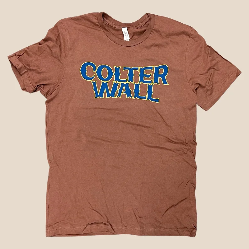 men's formal shirts for evening events-Colter Wall Curved Logo T-Shirt