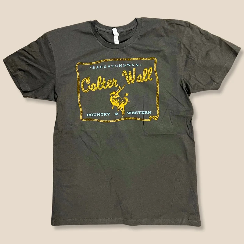 men's elegant shirts-Colter Wall Sask T-Shirt