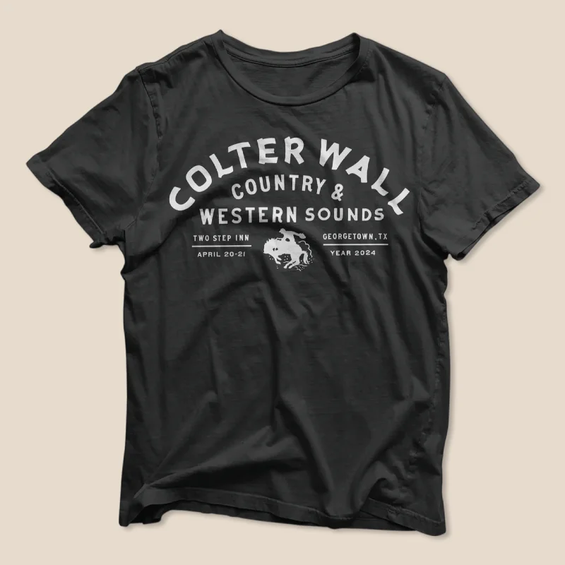 men's shirts with vintage style-Colter Wall  Two Step Inn Festival Shirts