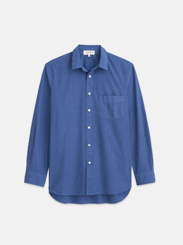 men's cotton casual shirts-Easy Shirt in Cotton Poplin