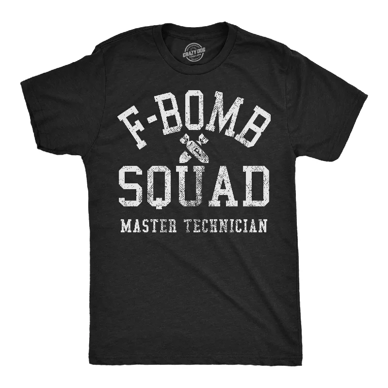 men's luxury casual shirts-F Bomb Squad Men's T Shirt