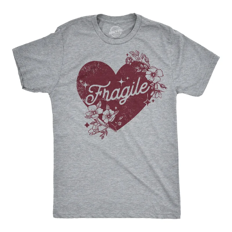 men's slim fit shirts-Fragile Heart Men's T Shirt