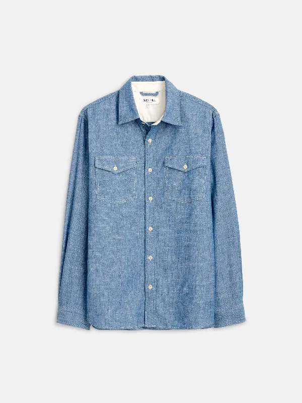 men's luxury cotton shirts-Fred Shirt In Chambray