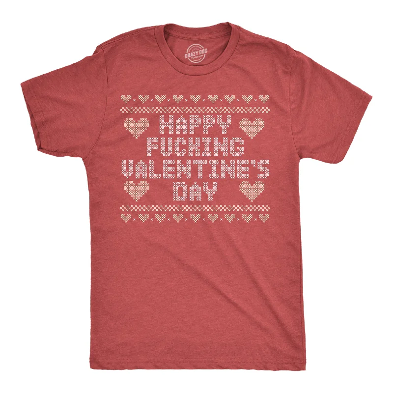 affordable men's shirts-Happy Fucking Valentines Day Men's T Shirt