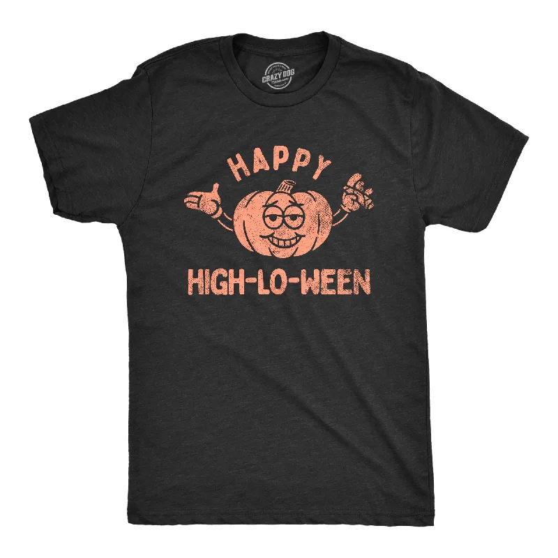 men's long-sleeve casual shirts-Happy High Lo Ween Men's T Shirt