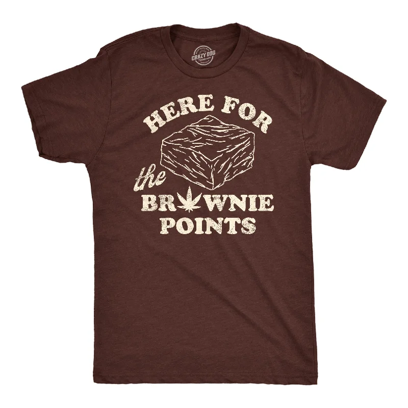 men's shirts for business meetings-Here For The Brownie Points Men's T Shirt