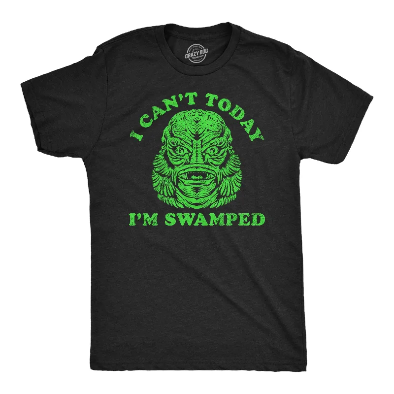 men's casual business shirts-I Cant Today Im Swamped Men's T Shirt