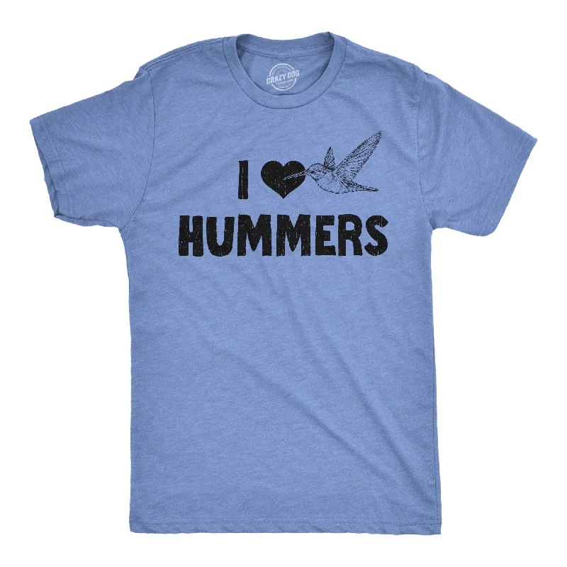 men's outdoor plaid shirts-I Heart Hummers Men's T Shirt