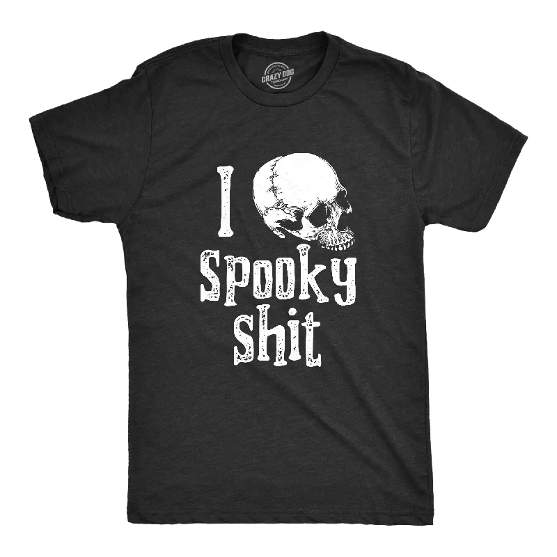 men's checked long-sleeve shirts-I Love Spooky Shit Men's T Shirt