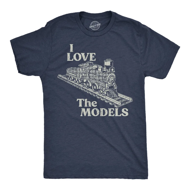 men's casual work shirts-I Love The Models Men's T Shirt