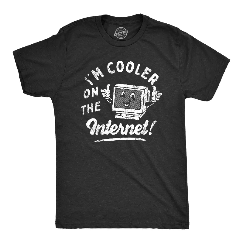 men's classic plaid shirts-Im Cooler On The Internet Men's T Shirt