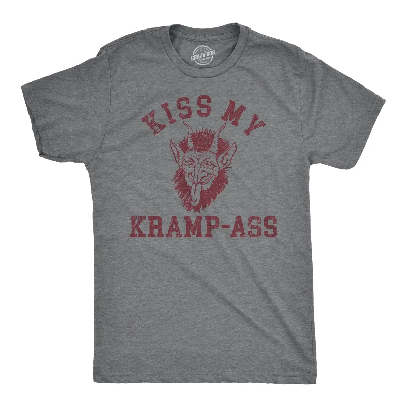 men's turtleneck shirts-Kiss My Kramp Ass Men's T Shirt