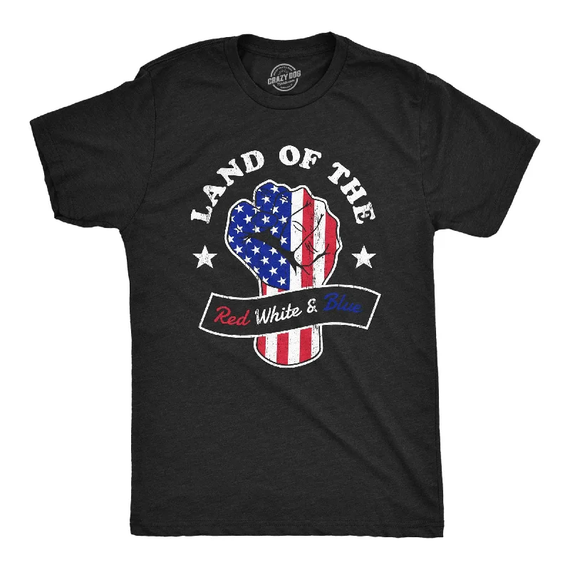 men's checkered shirts-Land Of The Red White And Blue Men's T Shirt