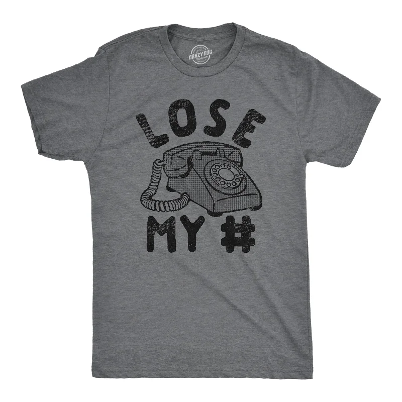 men's button-up shirts for every day-Lose My Number Men's T Shirt