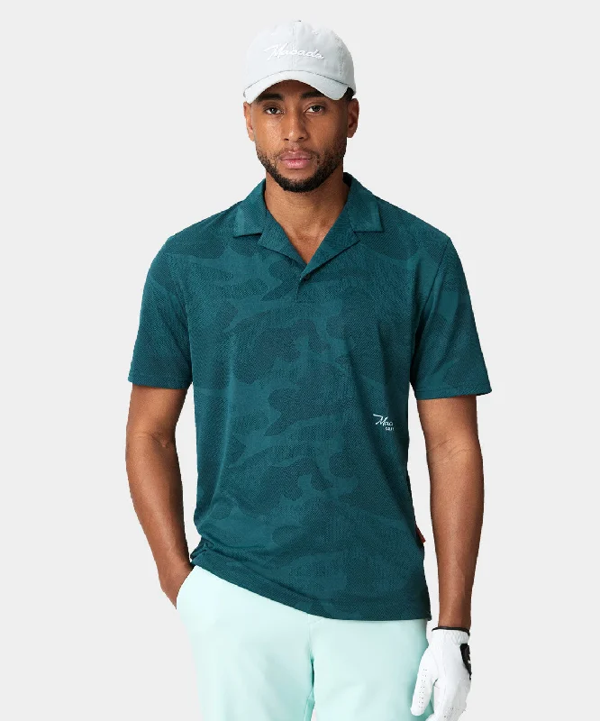 men's shirts for fashionistas-Mack Teal Camp Shirt