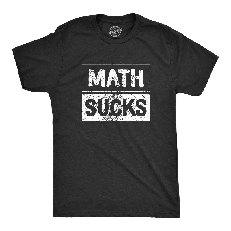 men's shirts for evening cocktails-Math Sucks Men's T Shirt