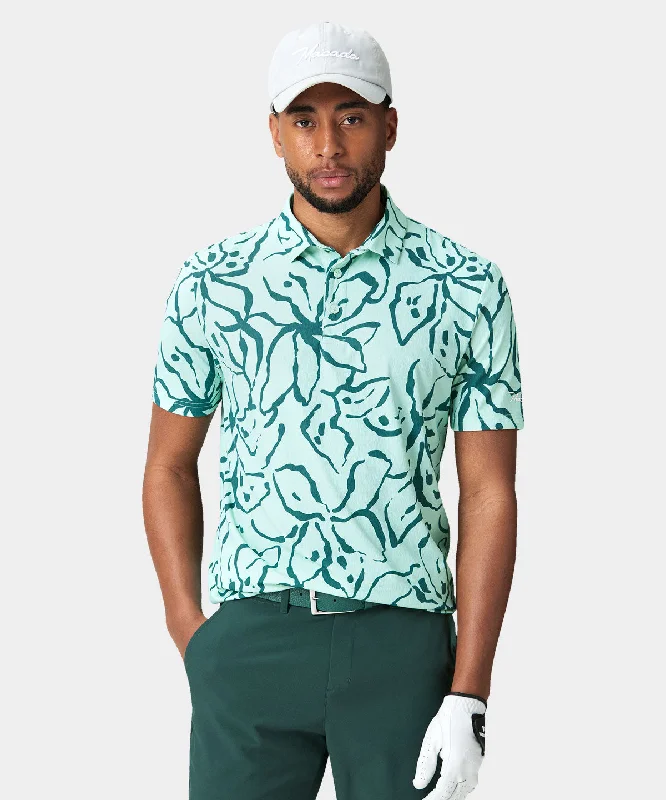 cotton men's shirts-Mint Floral TX Tour Shirt