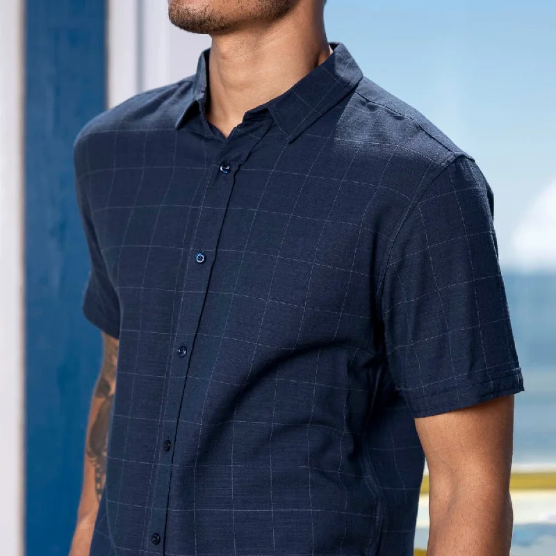 men's fitted shirts-Night Sky – Bamboo Short Sleeve Shirt