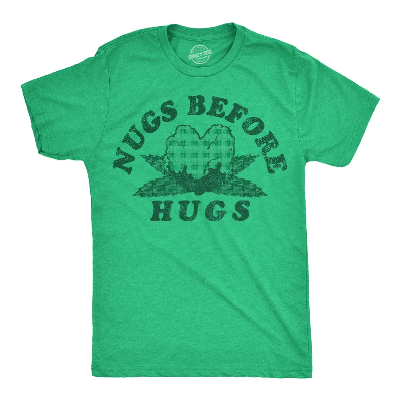 men's athletic-fit shirts for work-Nugs Before Hugs Men's T Shirt