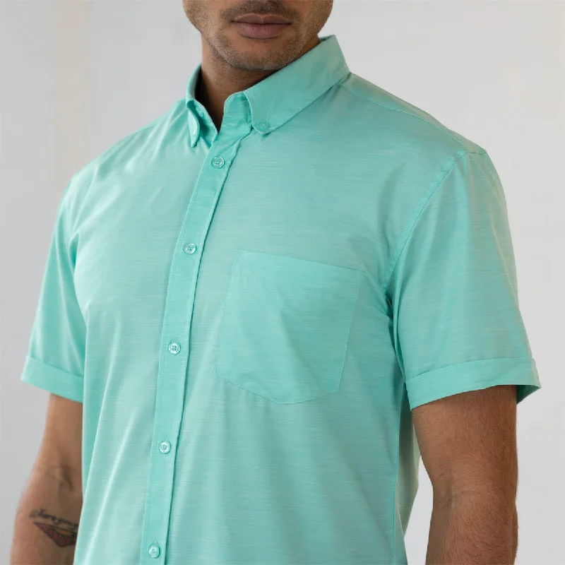 men's green shirts-Renegade Seafoam Fury – KUNUFLEX Short Sleeve Shirt