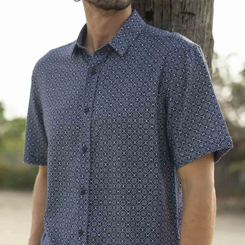 men's short sleeve shirts-'Roccan Tiles – Bamboo Short Sleeve Shirt