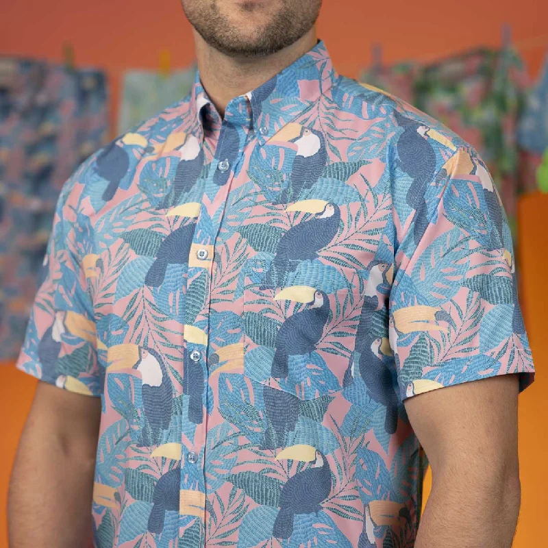 men's easy-care shirts-Toucan Tango – KUNUFLEX Short Sleeve Shirt