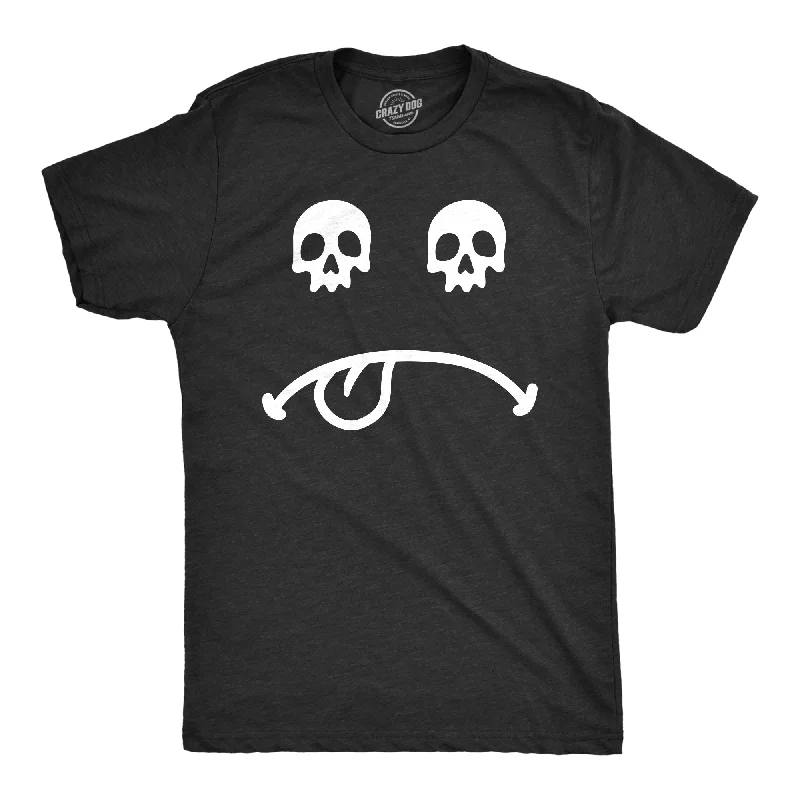 men's navy blue shirts-Skull Eyes Smile Men's T Shirt