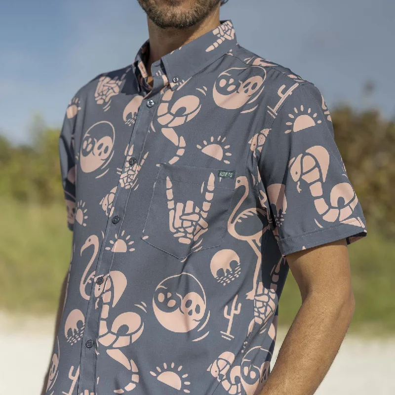 buy men's casual shirts-Snakes, Skulls, and Sunsets – KUNUFLEX Short Sleeve Shirt