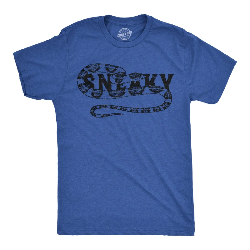 men's designer shirts-Sneaky Snake Men's T Shirt