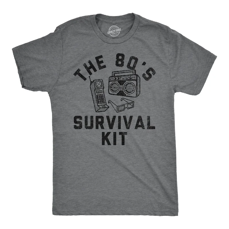 men's stretch shirts-The 80s Survival Kit Men's T Shirt