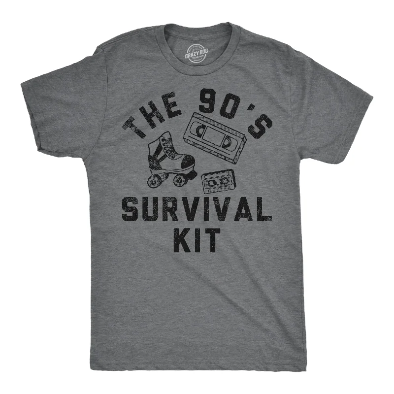 men's button-up dress shirts-The 90s Survival Kit Men's T Shirt