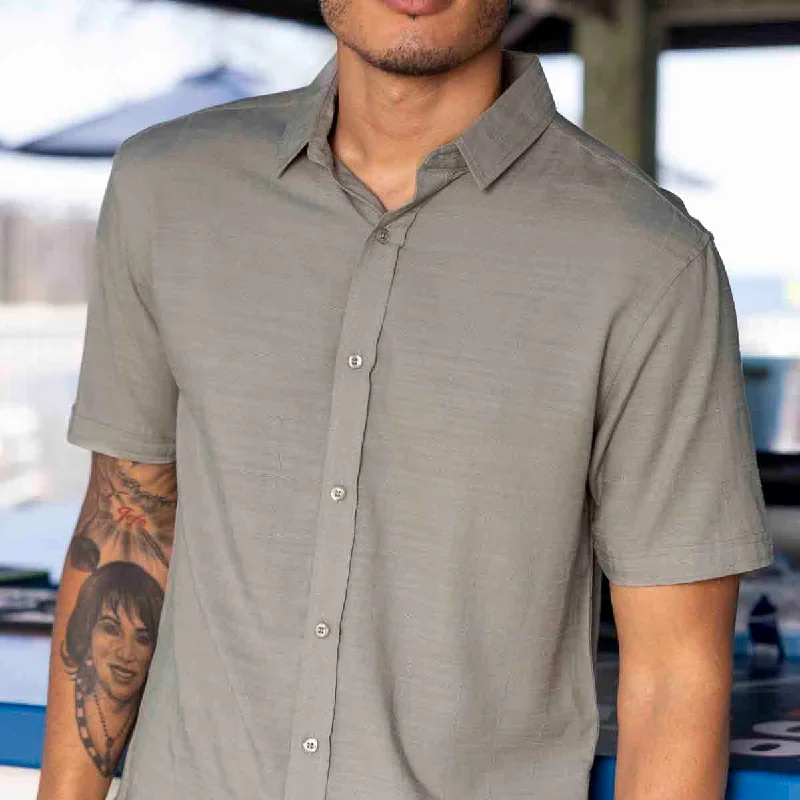 men's shirts for casual outings-Volcanic Ash – Bamboo Short Sleeve Shirt