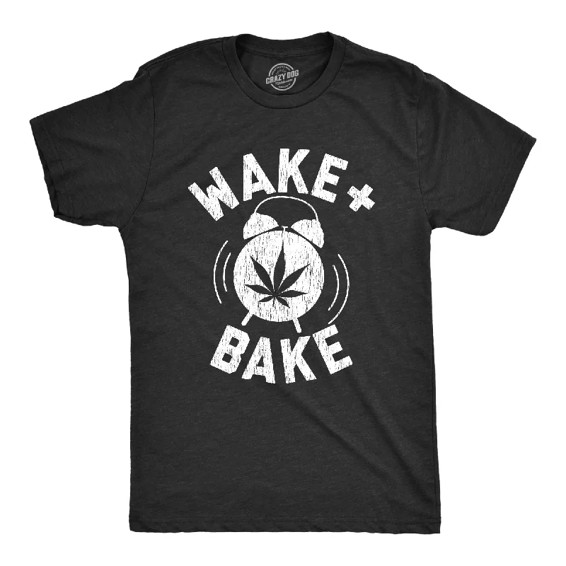 men's tropical shirts-Wake And Bake Alarm Clock Men's T Shirt