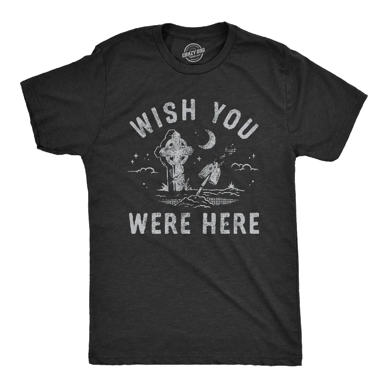 men's linen blend shirts-Wish You Were Here Men's T Shirt