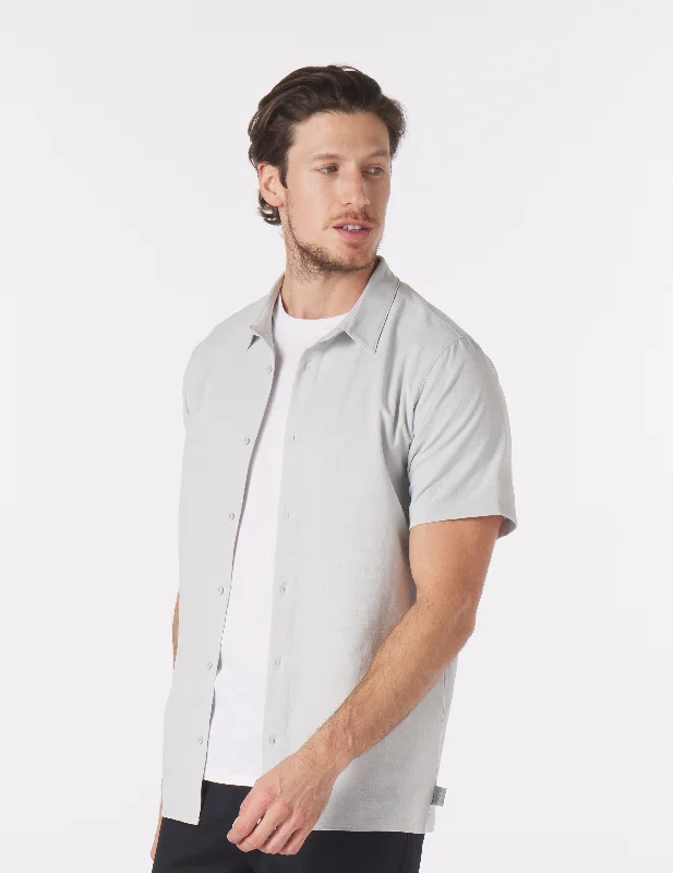 men's turtleneck shirts-Zephyr Shirt: Ash Grey